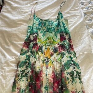 Colorful Floral Spaghetti Strap Dress